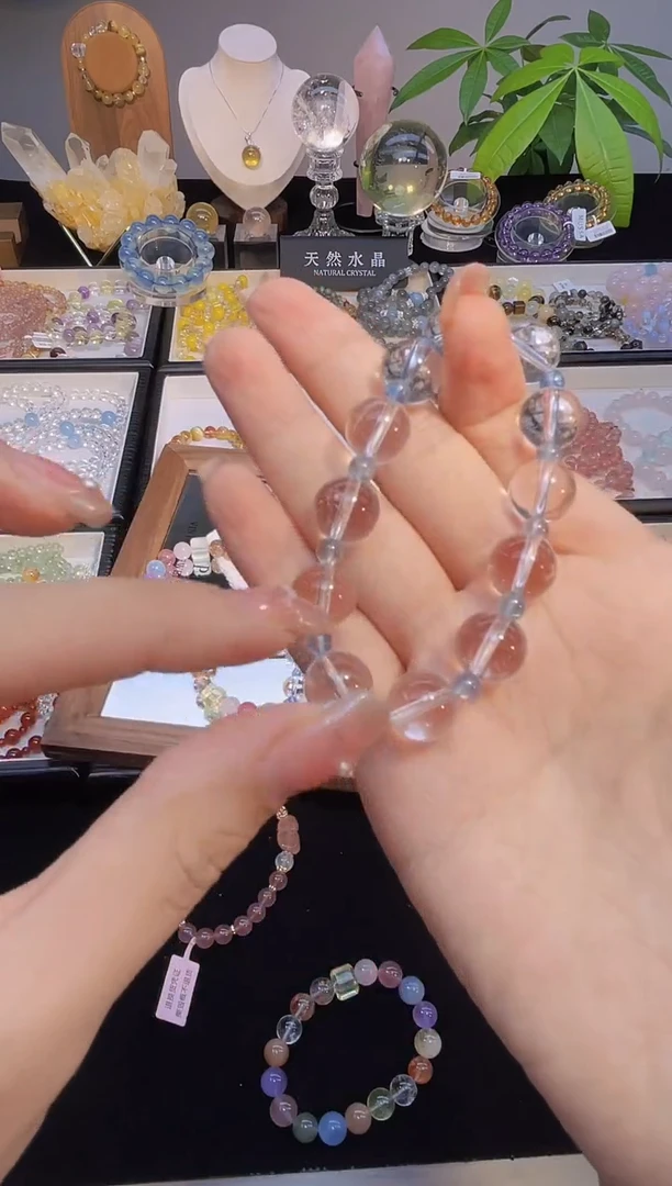 未镶嵌手串水晶黎*姐海盐气泡水