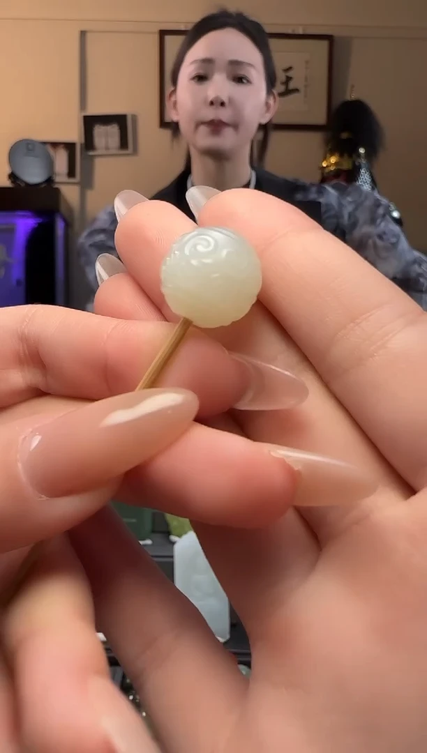 【闪购商品】和田玉白玉圆未镶嵌单珠