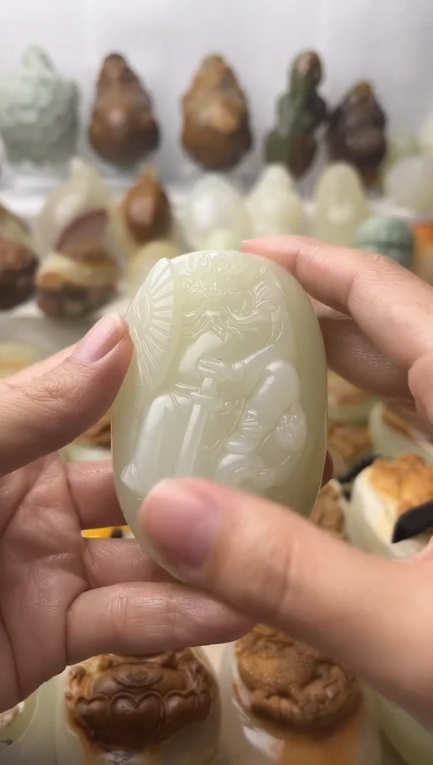 石材古青石棉纹正常不退换钟馗