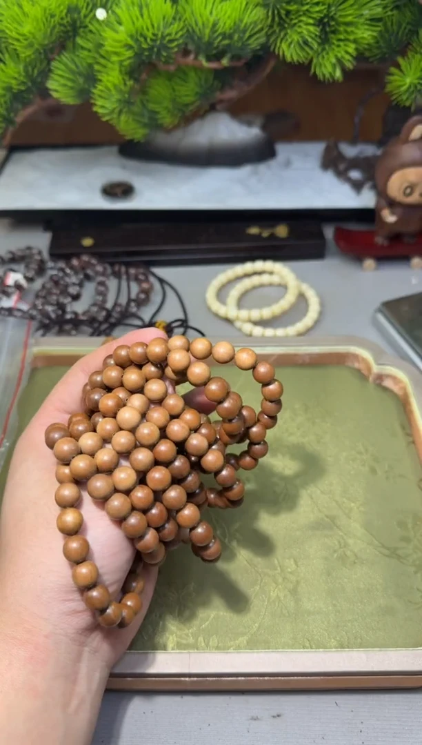 檀香木手串/手链念*老山檀香1.0圆珠单圈