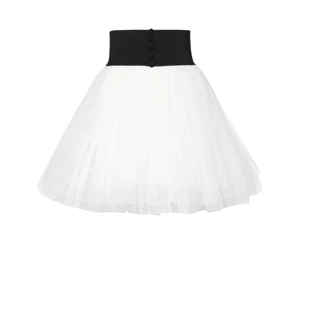 【媛媛女王专享】白色高腰蓬蓬裙C212-990-W83