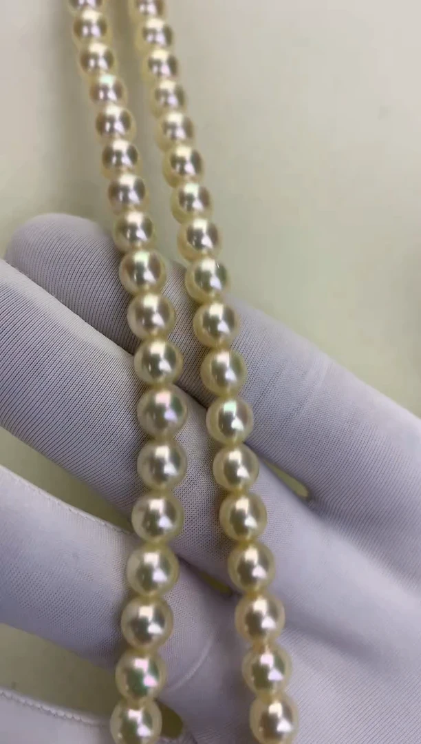 银S925镶嵌DA海水珍珠 GD114 6.5-7 串链