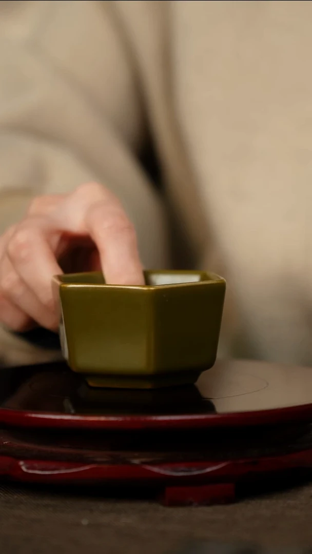 全品  黄金釉 六方杯