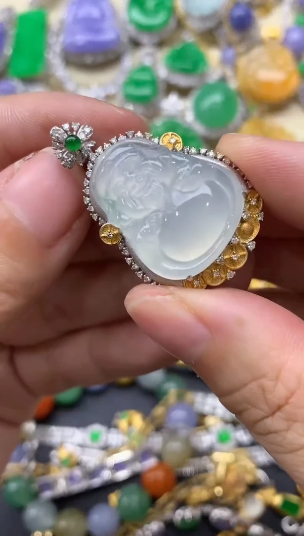 【闪购商品】翡翠颈饰18K金镶嵌596-中国好珍宝1