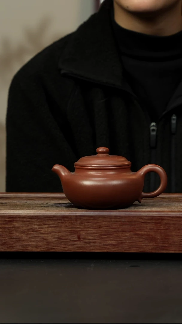 紫砂茶壶底槽清 扁腹仿古 李