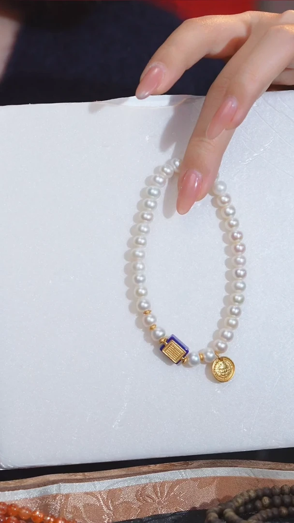 【闪购商品】淡水珍珠手链未镶嵌多样性发 卡6@@N7523