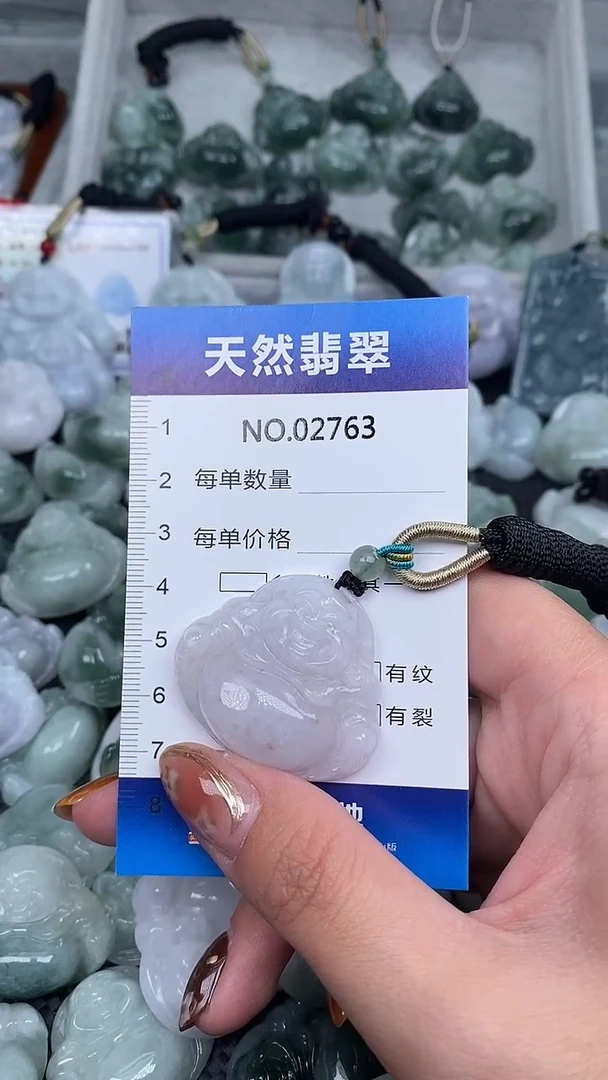 颈饰未镶嵌翡翠天然A货翡翠2763