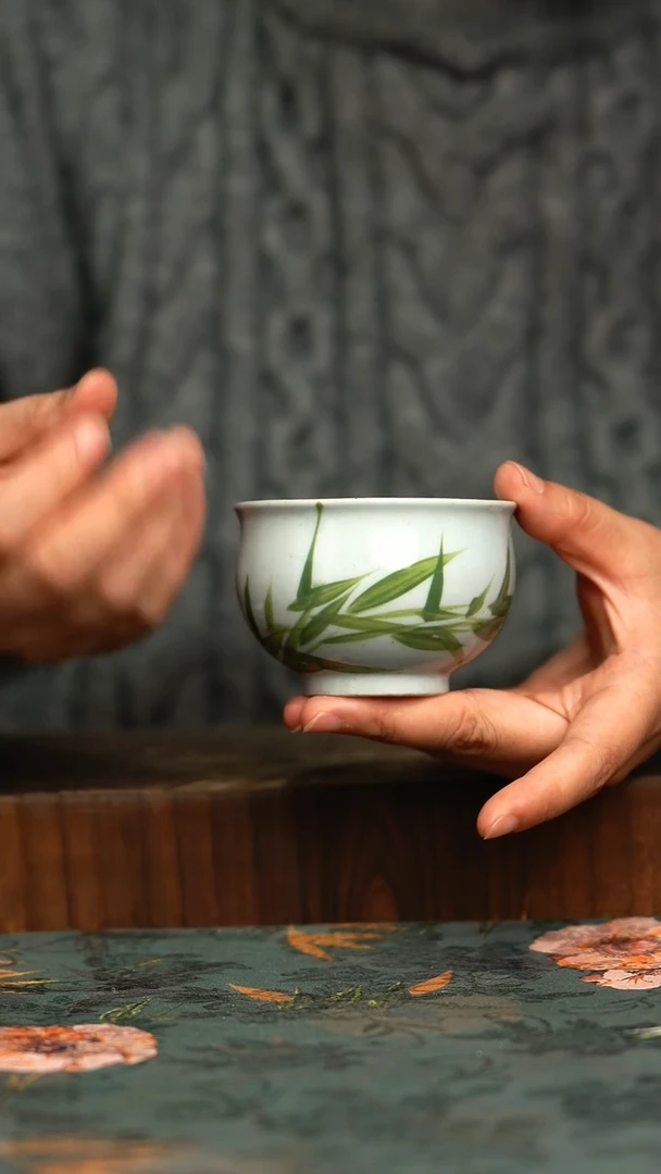 杯釉下彩手工手绘同款陶器