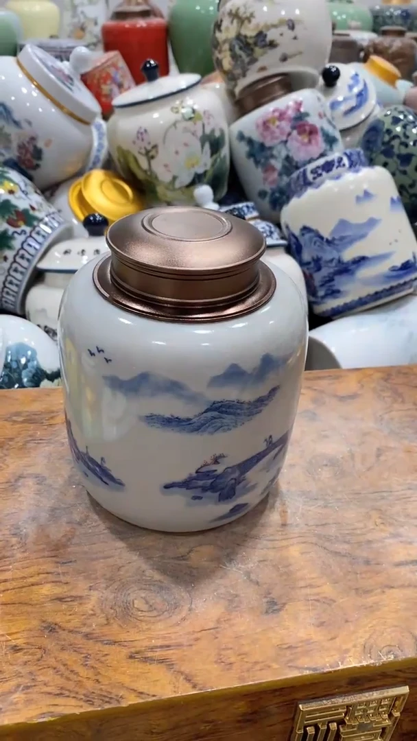 摆件陶茶叶罐密封罐储存罐