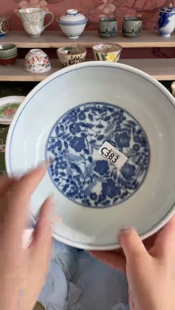 瓷片丁***丁瓷器瓷器C383