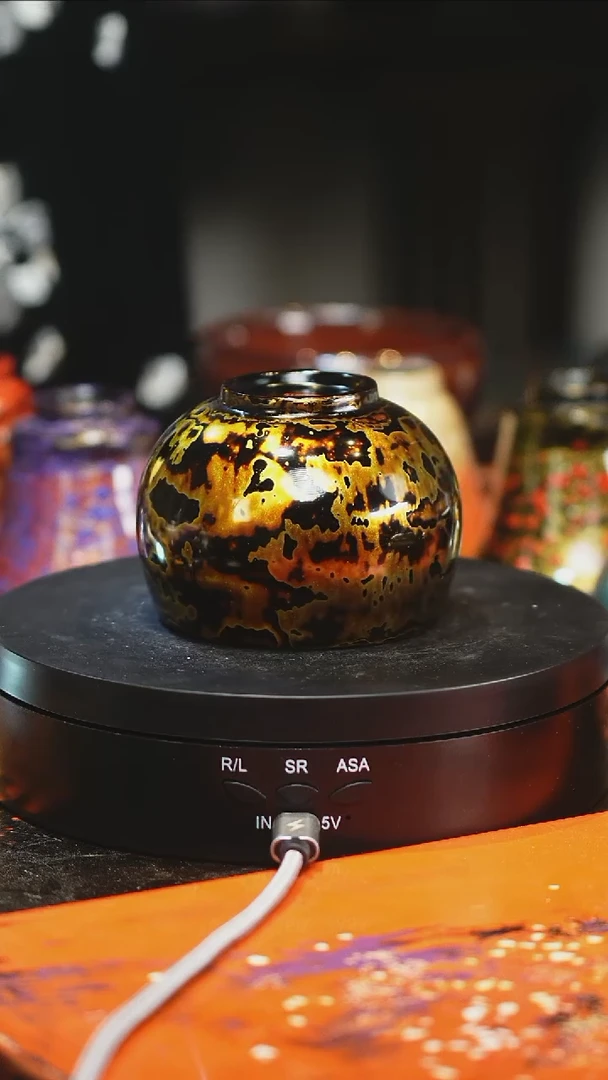 大漆工艺黑金禅定杯