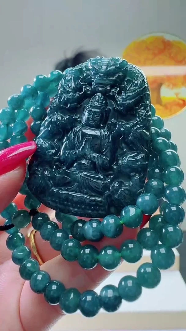 颈饰未镶嵌翡翠天然A货翡翠  多样性随机发其一