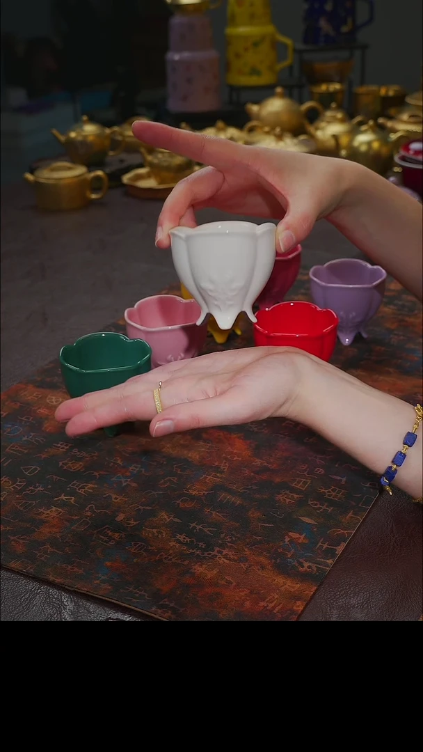 杯【宜景窑珍珠白系列】逐鹿四方