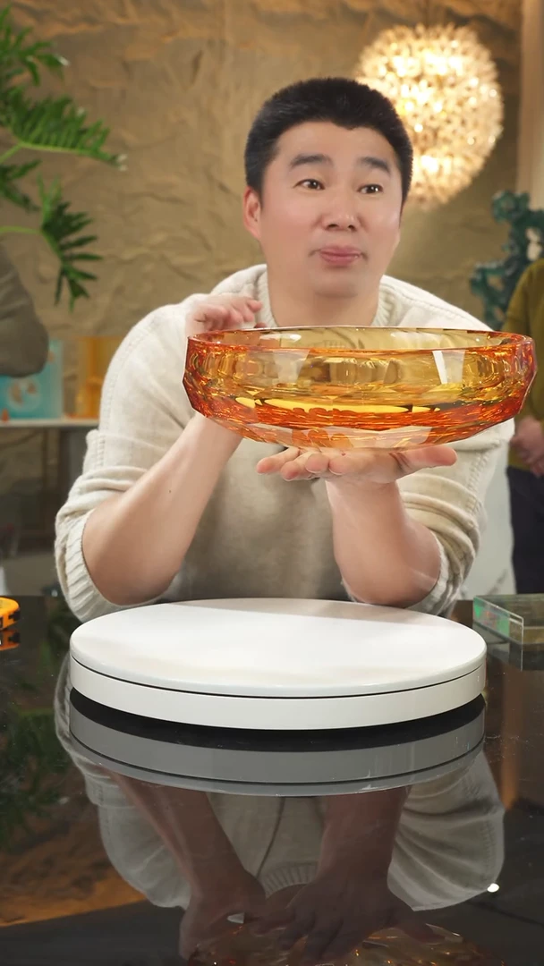 【闪购商品】摆件琥珀切面果碗