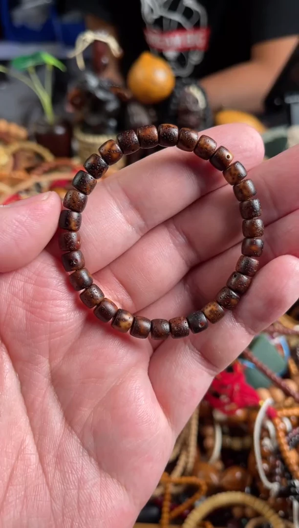 星月菩提手串王胖子文玩工作室黑金单圈