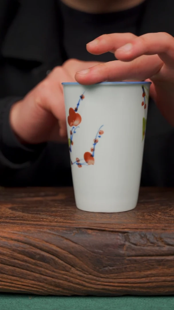 【闪购商品】瓷片999寻一缕瓷香杯釉下手工手绘瓷器