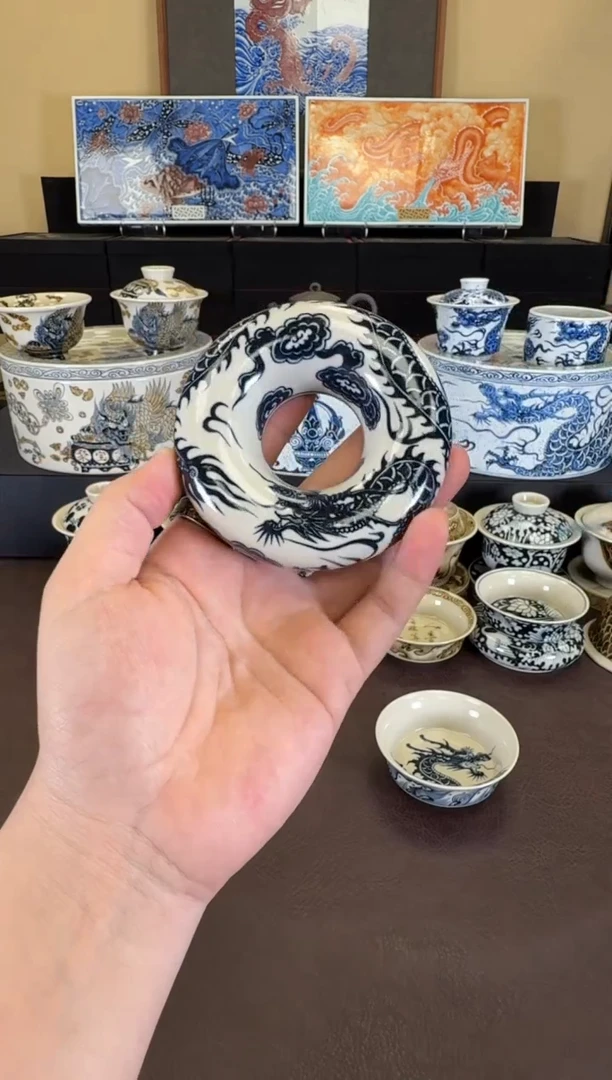 二号釉1351龙纹甜甜圈