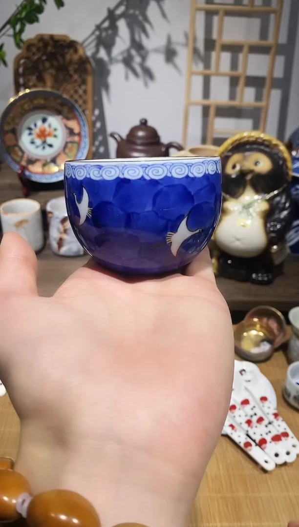 瓷片深川制白鹤主人杯