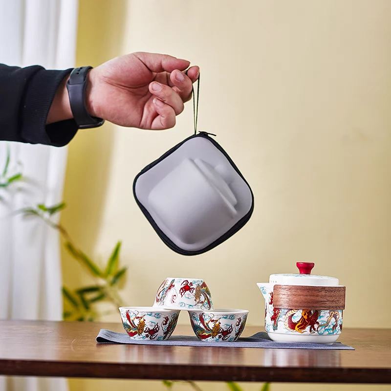 【现货】龙凤旅行茶具套装D56-KK0254