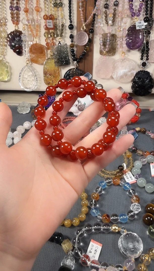 未镶嵌手链水晶红玛瑙