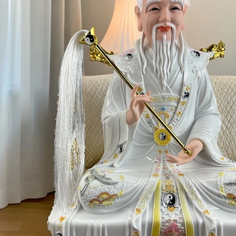 像体金属法器拂尘合金材质精品法器彩绘创意家用玄关陶瓷财神如来