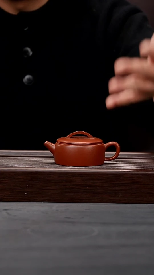 【闪购商品】紫砂茶壶朱泥小扁汉瓦（瑕疵）