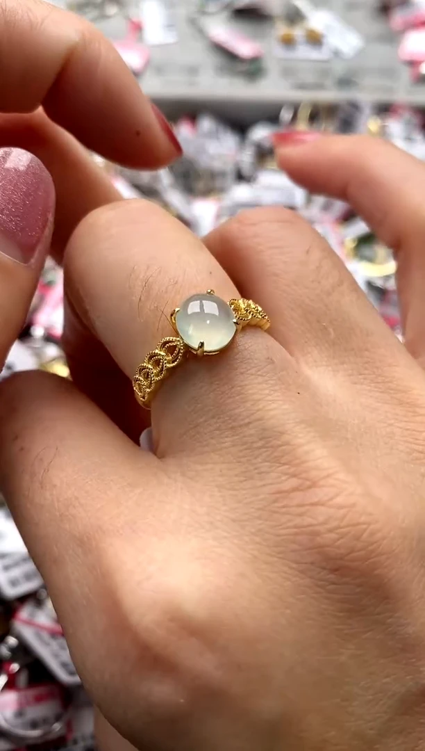 【闪购商品】翡翠戒指银S925镶嵌1111111-5