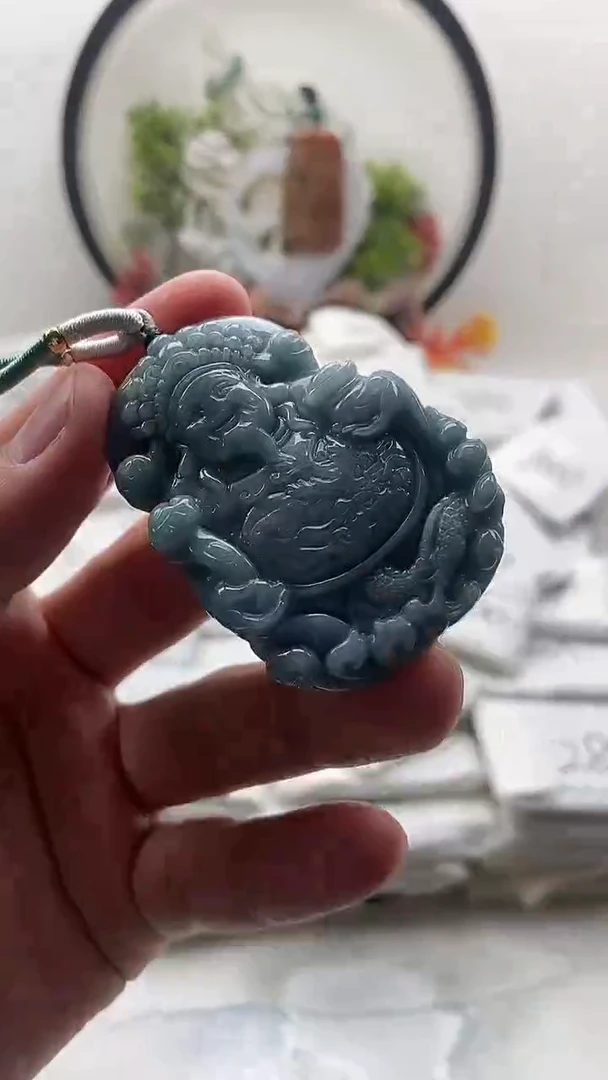 颈饰未镶嵌翡翠财神1