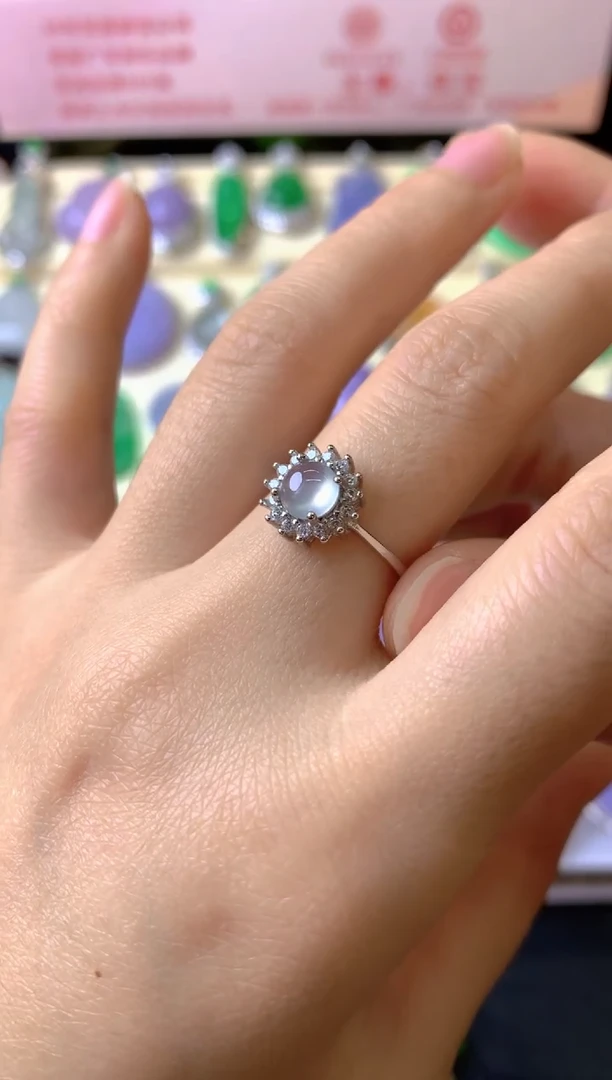 银S925镶嵌戒指翡翠用****0戒指