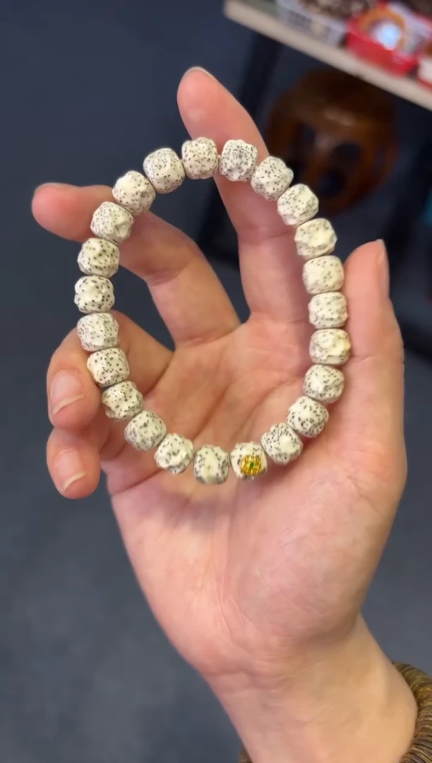 吊坠菩提根/象牙果 星月大留白无相【金标】单圈