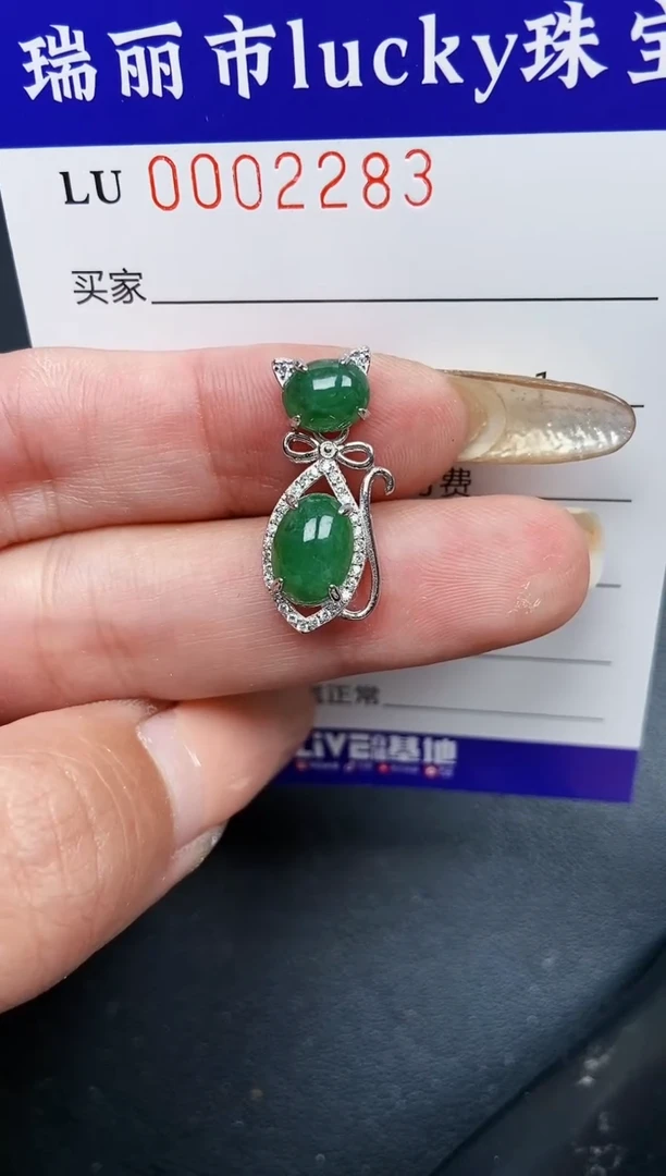 【闪购商品】翡翠颈饰银S925镶嵌2283