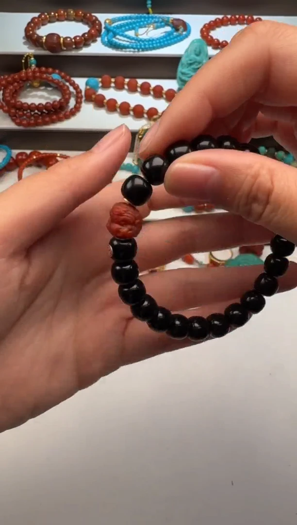 18K金镶嵌配饰配饰南红玛瑙硕*～配饰配饰