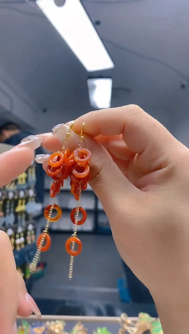 【闪购商品】翡翠耳饰合金381翡翠耳钩