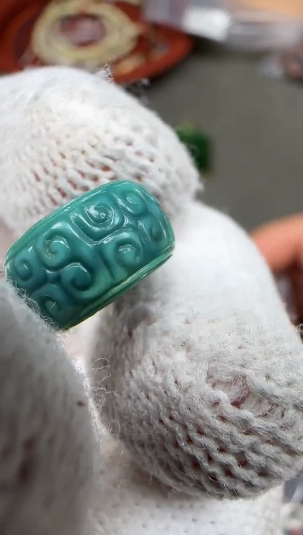 绿松石未镶嵌单珠绿松石单珠