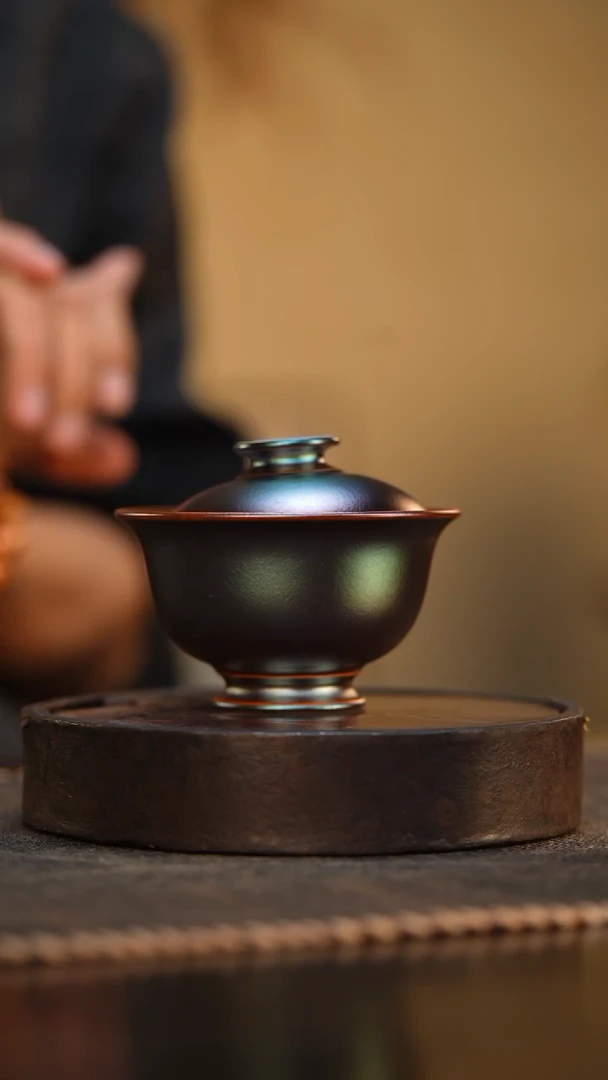 40柴房陶瓷柴烧窑宝盖碗