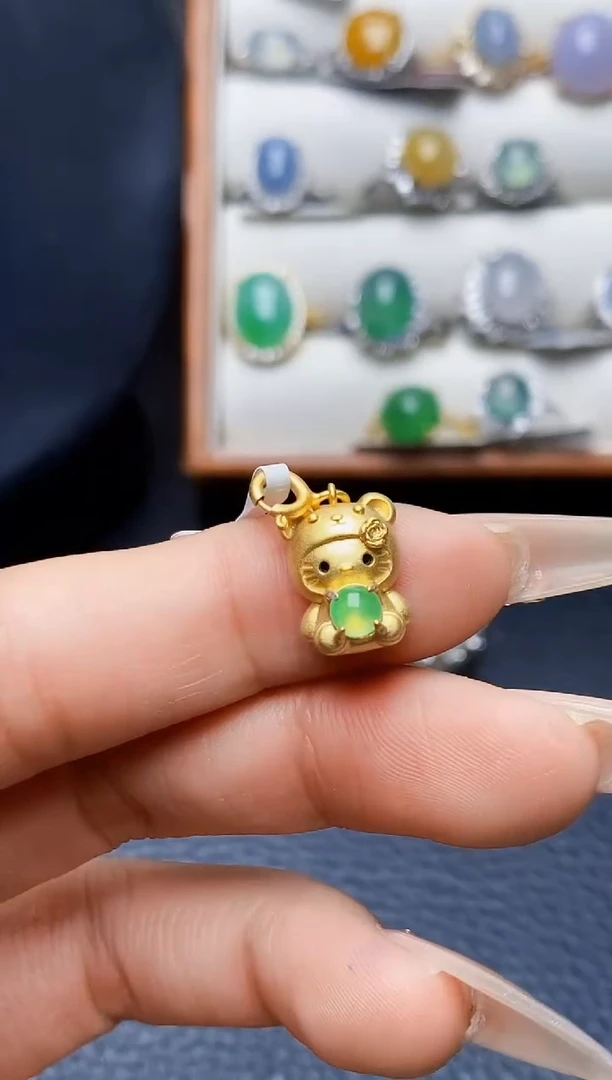 银S925镶嵌戒指翡翠5028