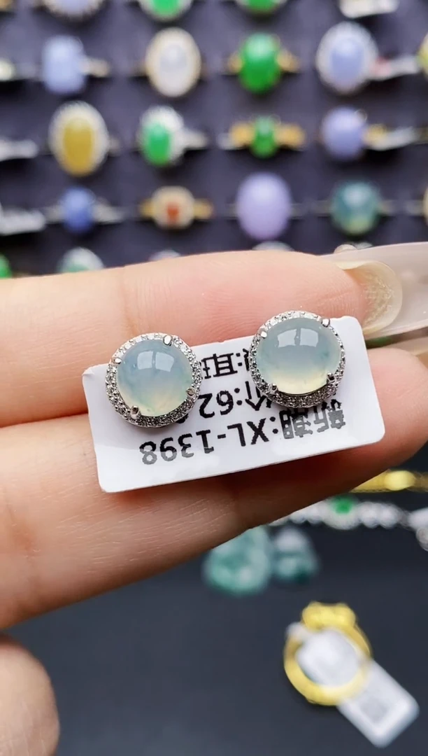 银S925镶嵌戒指翡翠0949