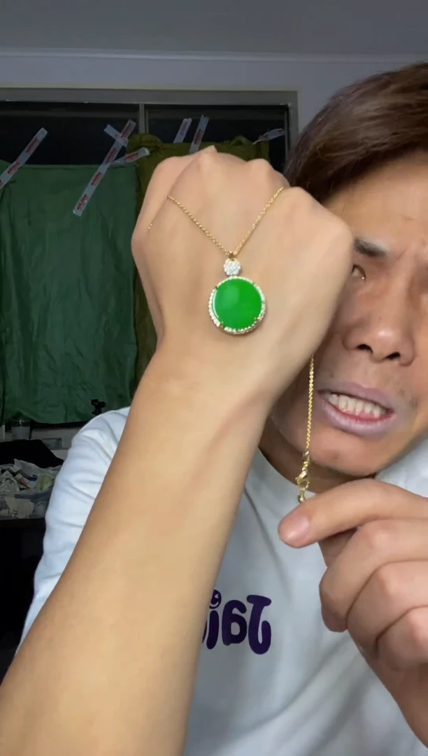 翡翠未镶嵌颈饰【伍氏甄选】缅料高端圆梦牌