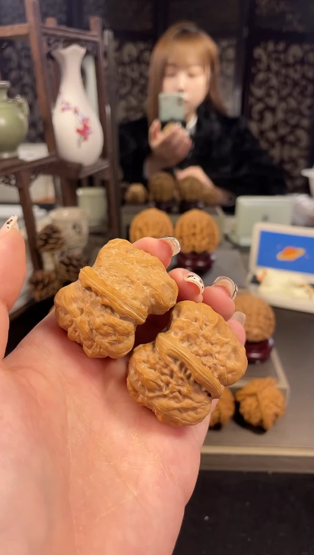 【闪购商品】文玩核桃把件蛤蟆头37尺-3