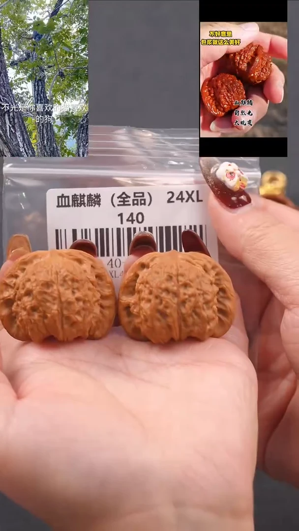 【闪购商品】文玩核桃把件40血麒麟狮子头*全品