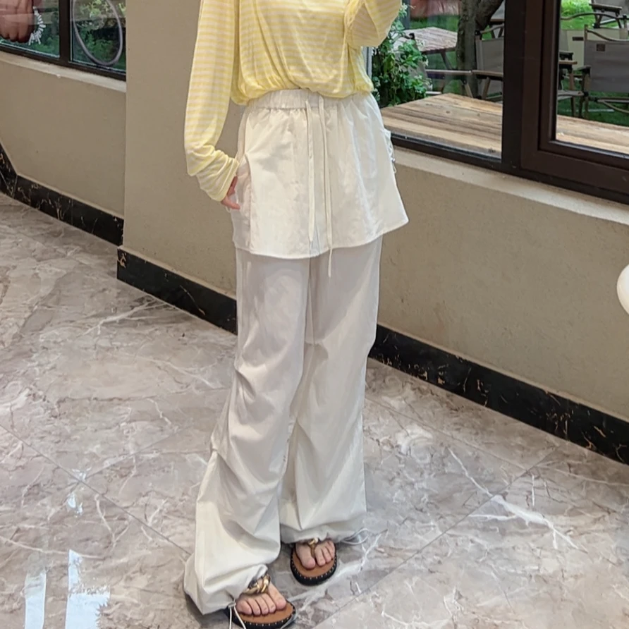 Fizzfly 设计师品牌24夏季 白色裙边 休闲裤 ganjue买手店