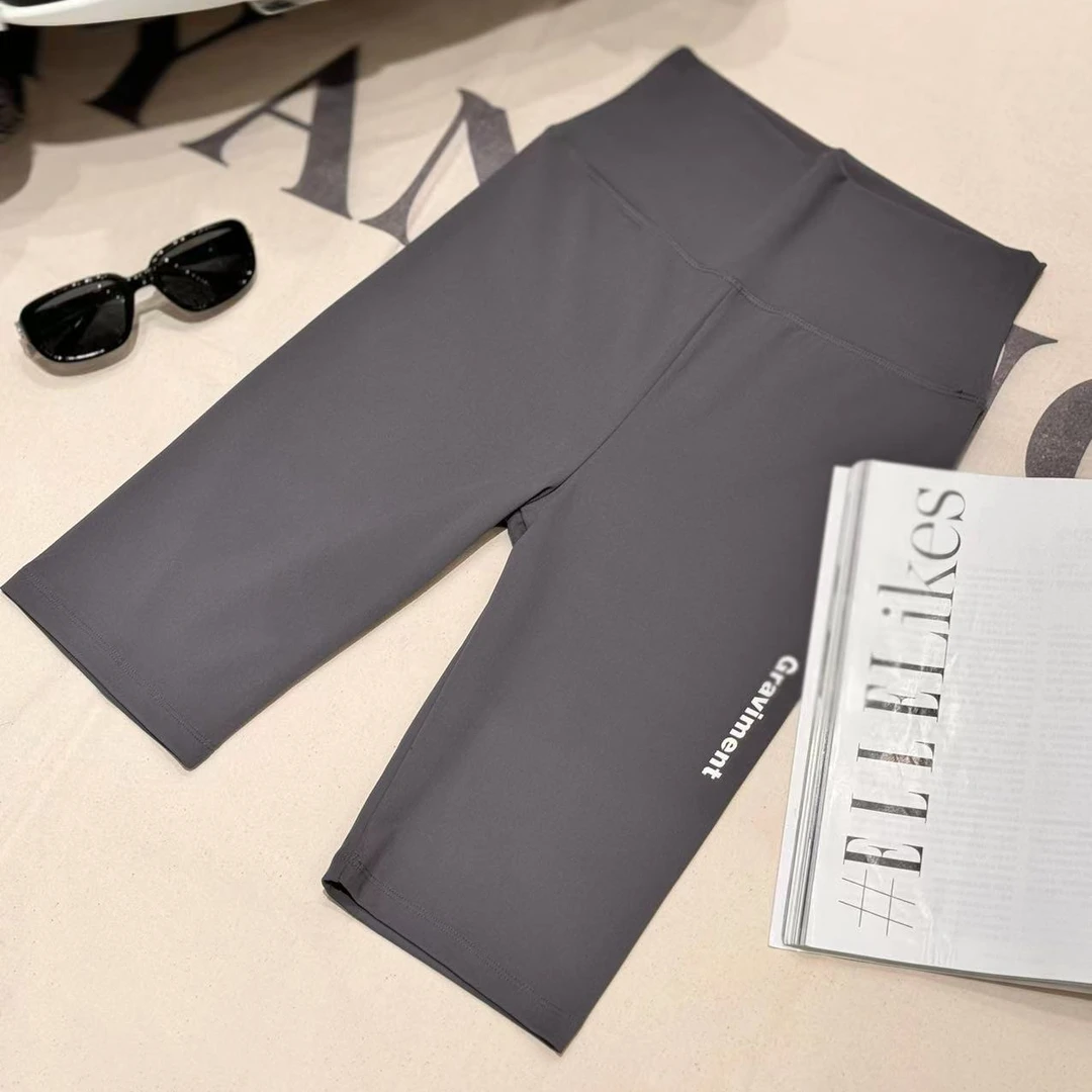 [68岁小姐姐]韩国时尚字母弹力五分打底运动鲨鱼裤DHL245 1808