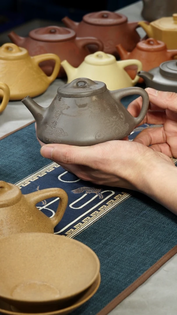 【闪购商品】紫砂茶壶青灰子冶石瓢