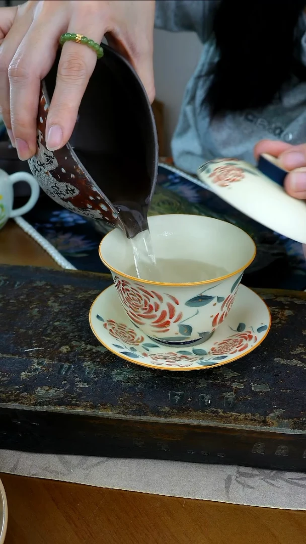 茶瓷物语福利玫瑰盖碗