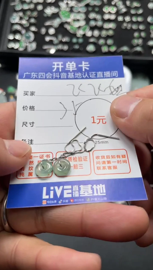 【闪购商品】翡翠颈饰未镶嵌耳钉