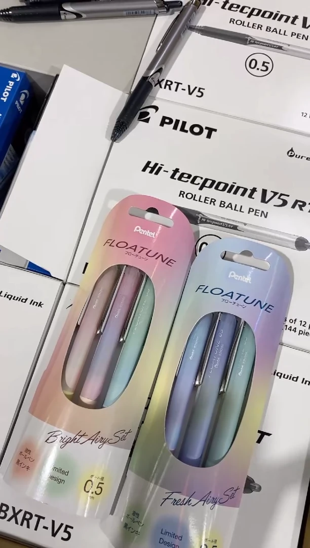 派通浮游渐变中油笔2卡6支装