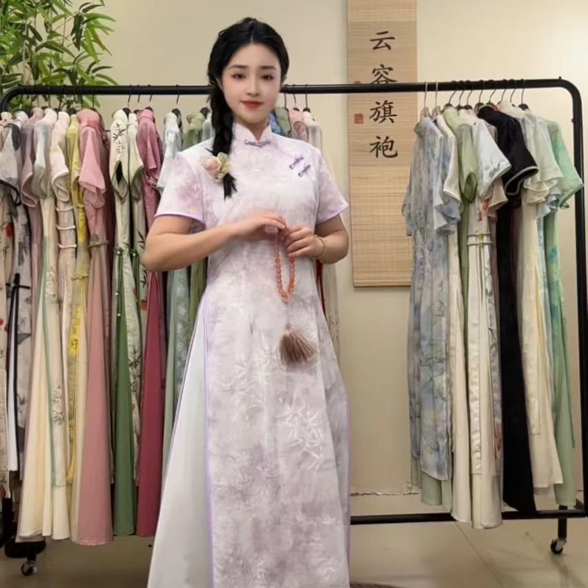 《W12》新中式国风旗袍女夏季2025新款日常显瘦气质时尚中国风
