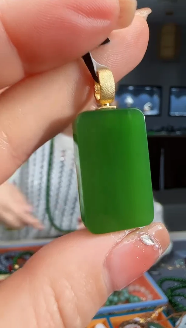 吊坠(不含链)银S925镶嵌和田玉1