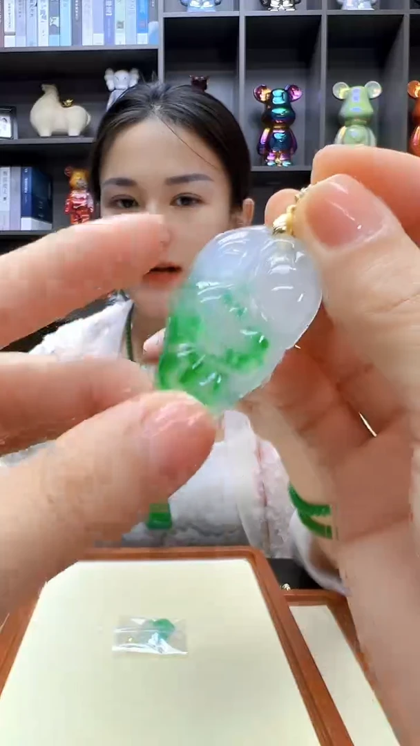翡翠14K金镶嵌颈饰丹丹diy劲饰
