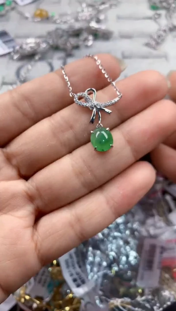 银S925镶嵌戒指翡翠4444----10